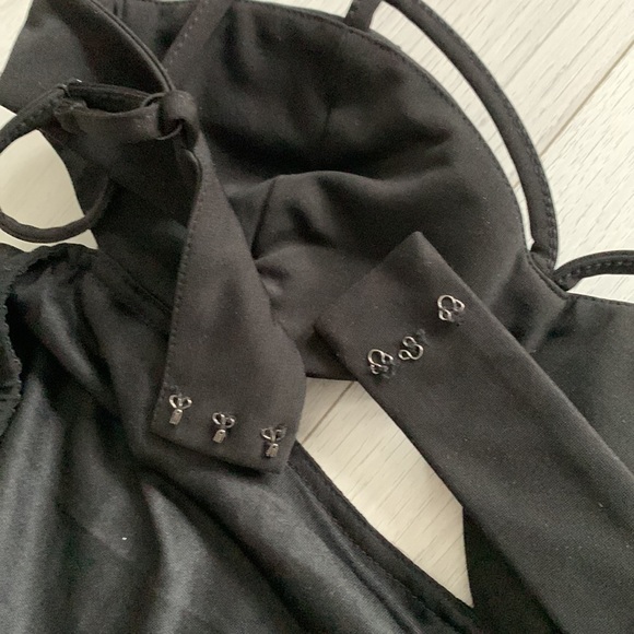 🆕 Nasty Gal beaded black hi-Lo sheer dress - Picture 4 of 6